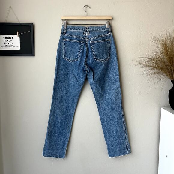 SLVRLAKE Denim Jeans Hero Pacific Blue Denim Slim Fit High Rise Jeans Size 25 - Picture 9 of 13